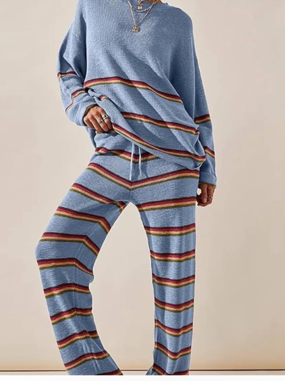 Free People Mariner Sweater Knit Lounge Set Size Large